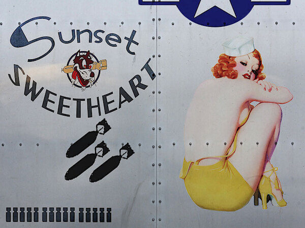 Sunset Sweetheart Metal Sign - pin up 5713