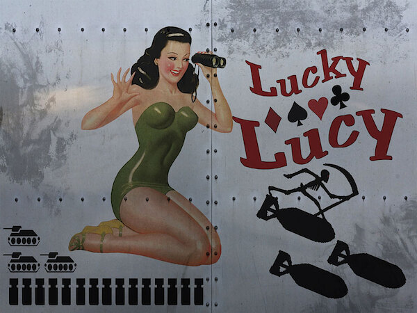 Lucky Lucy Metal Sign - pin up  5737