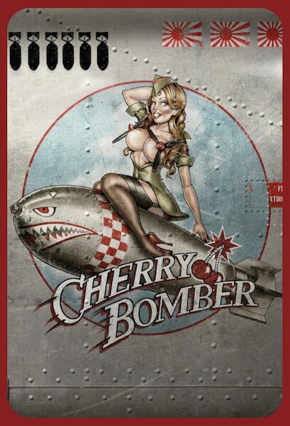 Cherry Bomber Pin up metal poster metal sign AV0018