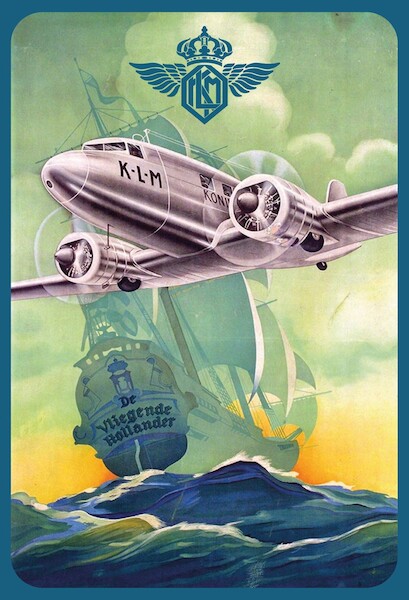 KLM DC-2 De Vliegende Hollander Vintage metal poster metal sign AV0024