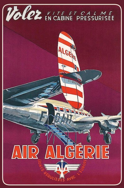 Air Algerie Sud-Ouest SO.30P "Bretagne" F-OAIP Vintage metal poster metal sign AV0039