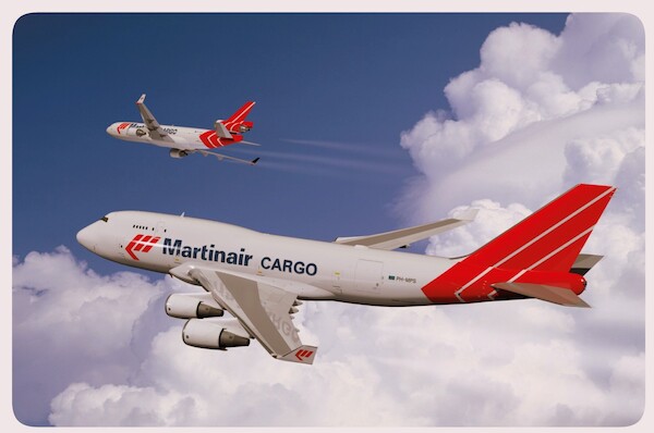 Martinair Cargo Boeing 747-400 PH-MPS McDonnell Douglas MD-11 PH-MCW - metal poster metal sign AV0043 OFFER