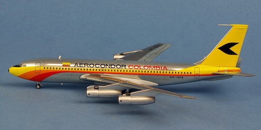 Boeing 720B Aerocondor Colombia HK-1974, paint damaged missing antenna AC211070dam