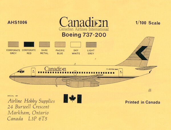 Boeing 737-200 (Canadian)  AHS1006