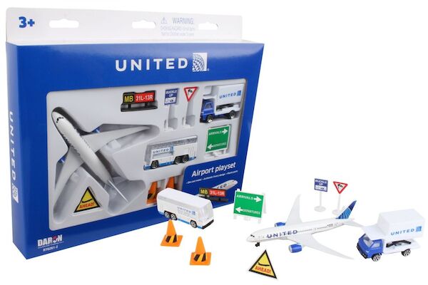Airport Playset (United Airlines Boeing 787) RT6261-2