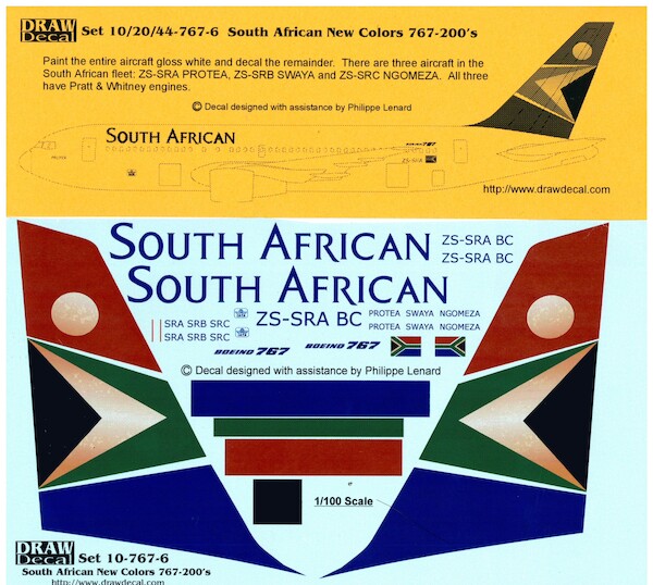 Boeing 767-200 (SAA South African Airways Early) 10-767-6E