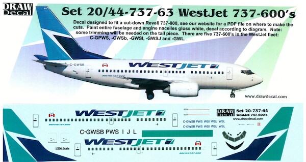 Boeing 737-600 (WestJet)  20-737-64