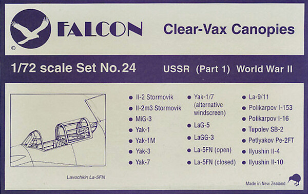 USSR WW2 Clearvax Canopies VAX24