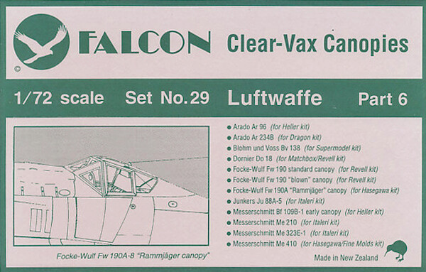 Luftwaffe Clearvax canopies part 6 VAX29