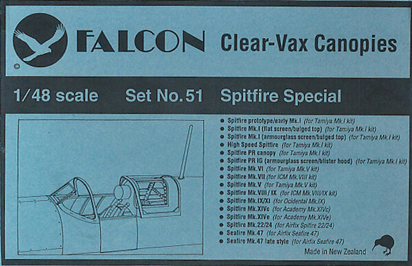Spitfire special (Canopies From prototype to MK47) VAX51