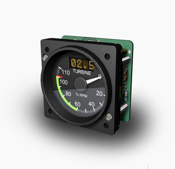 Flight illusion GSA050 Small Turbine RPM Indicator (GSA055 us