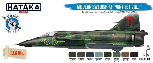 Modern Swedish AF  paint set (8 colours) Vol 1 Optimised for Brushpainting  HTK-BS101