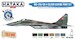 Mikoyan MiG29A/UB Fulcrum 4 colour paint set (6 colours) Optimised for Brushpainting HTK-BS105