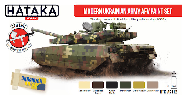 Modern Ukrainian Army AFV Paint set (6 colours) Optimised for Brushpainting HTK-BS112