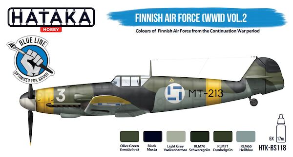 Finnish Air Force (WWII) Vol. 2 (6 colours) Optimised for Brushpainting HTK-BS118