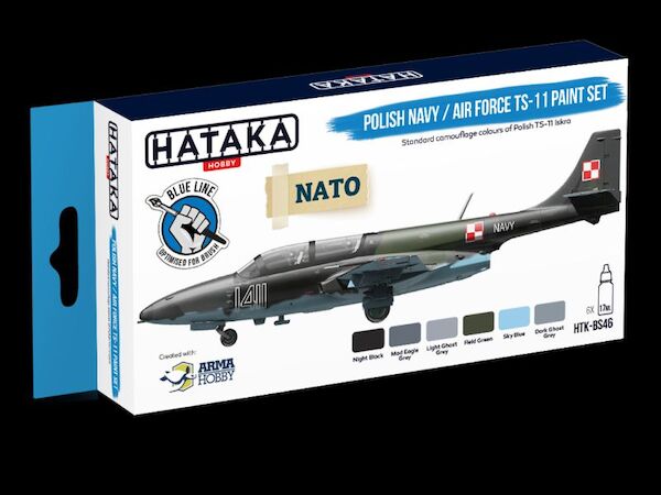 Polish Navy/Air Force TS11 Iskra Colour Set (6 colours)  Optimised for Brushpainting  HTK-BS46