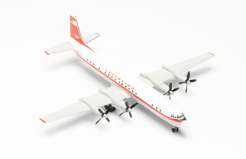 Herpa - Iljušin Il-18, Interflug 1960s, Germany, 1/500 - - Sběratelské modely tanků a letadel