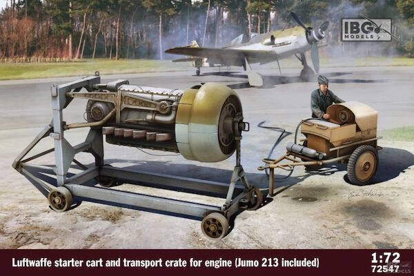 Luftwaffe Starter cart and Transport crate for engine (Jumo 213 included) 72547