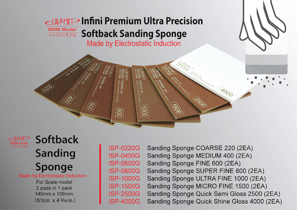 Softback Sanding Sponge Super Fine 800 grade (20 pads saver pack) ISP-0800
