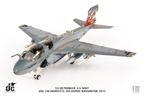 EA6B Prowler US Navy VAQ-136 Gauntlets, USS George Washington, 2012 - missing magnetic right pylon  JCW-72-EA6B-007