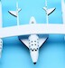 White Knight 2 w/ Space Ship 2 Virgin Galactic "Old Livery"  VG2001
