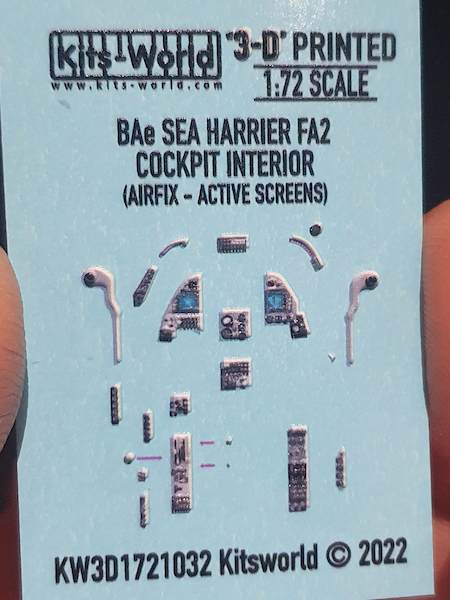 Hawker Sea Harrrier FA2 Instrument Panels Active screens (Airfix) KW3D1721032