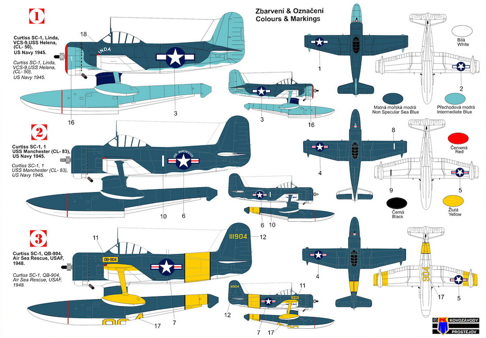 Kovozavody Prostejov KPM72375 Curtiss SC1 Seahawk with Floats