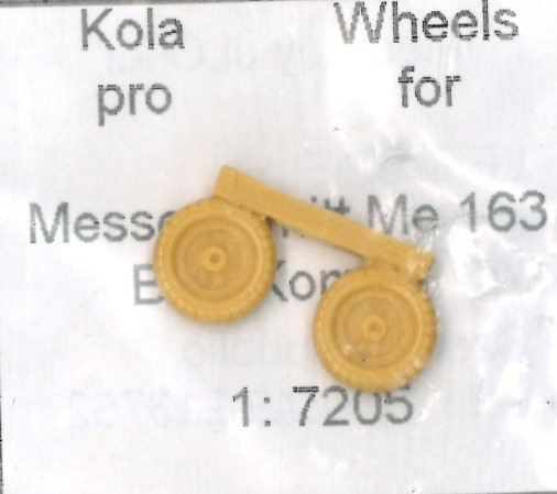 Wheels for Messerschmitt Me163B,C Komet 1:7205