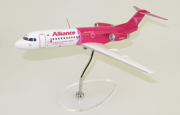 Fokker 70 Alliance Airlines "Breast Cancer Network Australia (BCNA)" VH-NUU  LU052