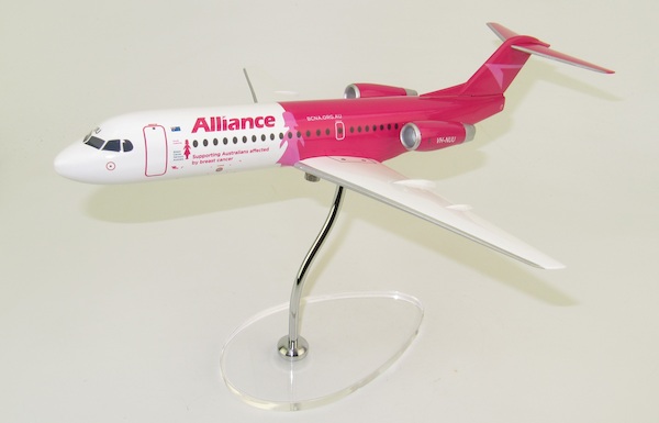 Fokker 70 Alliance Airlines "Breast Cancer Network Australia (BCNA)" VH-NUU LU052