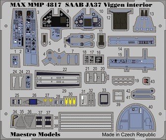 SAAB JA37 Viggen cockpit detail set (Tarangus)  MMP4817