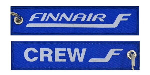 Keyholder with Finnair on one side and (Finnair) crew on other side  KEY-CREW-FINNAIR