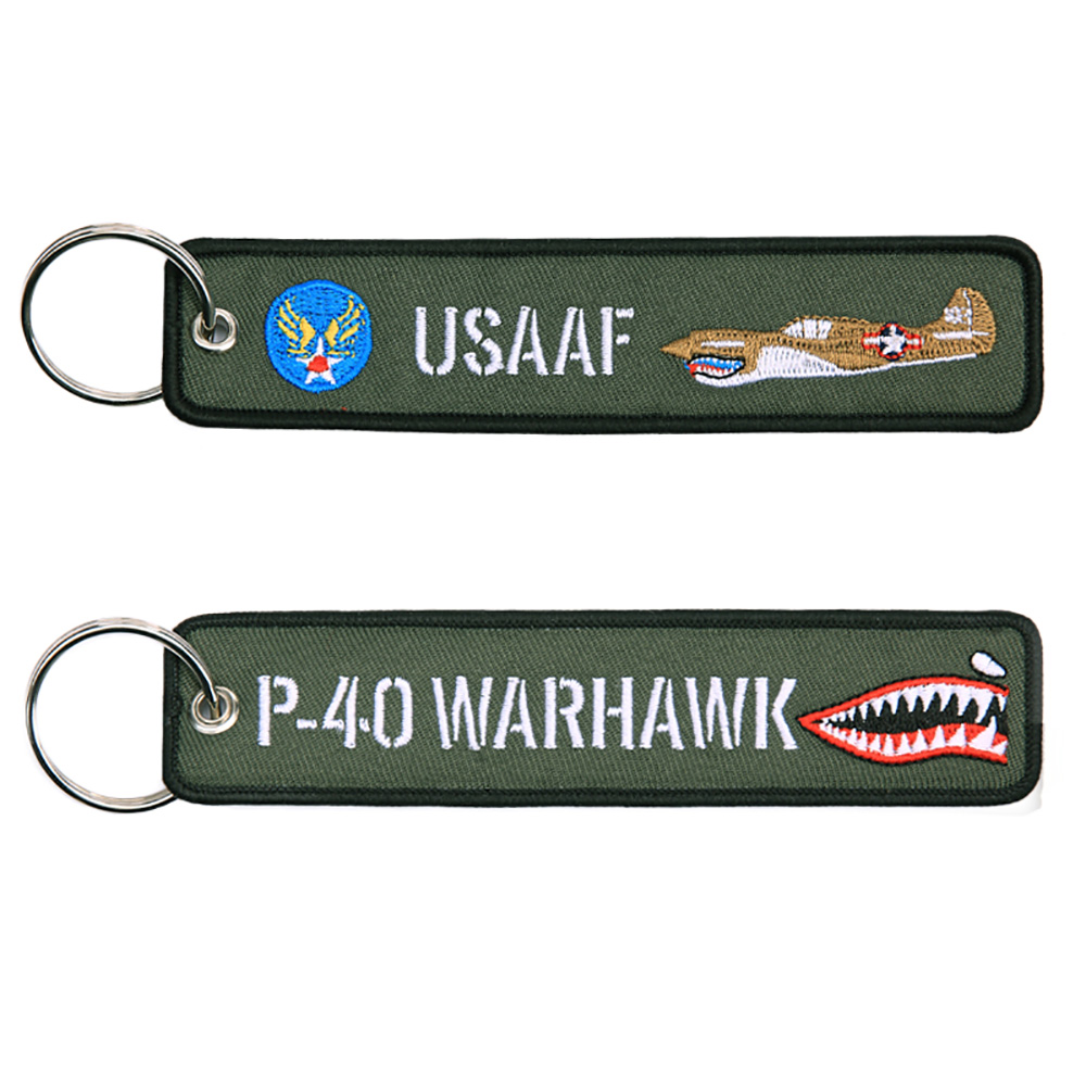 MegaKey KEY-USAAF Keyholder with USAAF on one side and P-40 WARHA