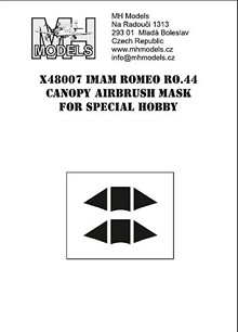 IMAM Romeo Ro44 canopy airbrush mask (Special Hobby) X48007