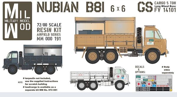 Nubian B81 6x6 5 ton Long Wheelbase General Service truck (UN, RAF and Royal Saudi AF) MM000-191