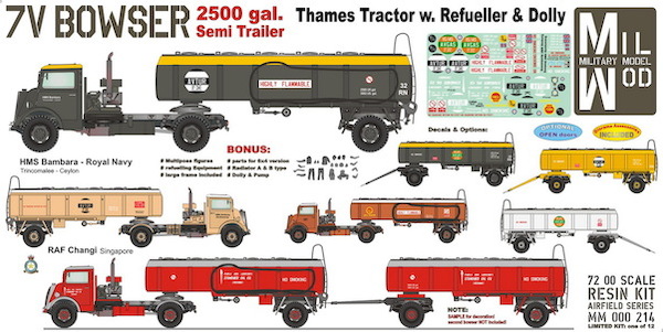 Thames 7V Tractor with 2500gal Tank semi Trailer with Figures and equipment MM000-214