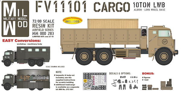 Albion Lorry 10 ton LWB Fv11101 Cargo with figures and load MM000-283