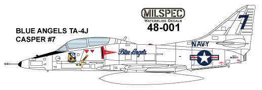 Blue Angels TA4J Skyhawk 'Casper' # 7  MILSPEC48-001
