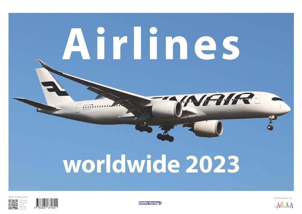 Nara 9783925671821 Airliners Worldwide 2023 Calendar
