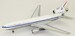Douglas DC10-10 United Airlines N1817U Polished With Stand (WHITE COLOR ON THE FUSELAGE IS SLIGHTLY YELLOWED COMPARED TO THE TAIL)
