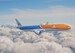 KLM  Orange Pride Boeing 777-300 in flight Poster POS-ORANGE