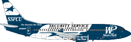 Boeing 737-300 (Western Pacific - Security Service Jet) SKD20-33