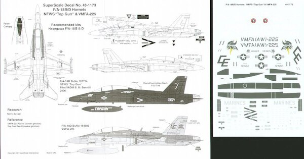 48-1173 F/A18B/D Hornet (NFWS Top Gun & VMFA225)  48-1173
