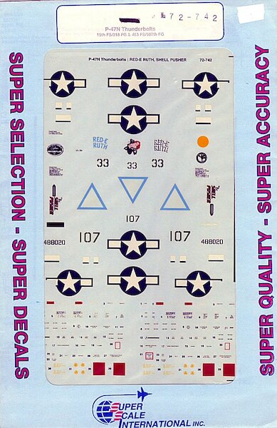 72-742  Republic P47N Thunderbolt (19FS/318FG,463FS,507FG)  72-742